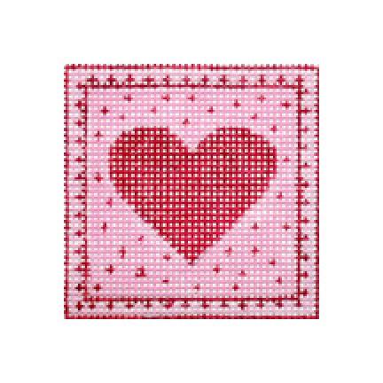 click here to view larger image of Tiny Red Heart (hand painted canvases)