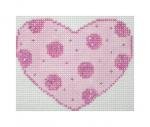click here to view larger image of Polka Dot Baby Heart (hand painted canvases)