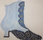 click here to view larger image of Blue Boot (hand painted canvases)