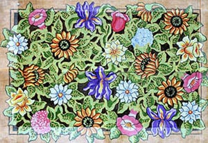 click here to view larger image of Summer Floral Collage (hand painted canvases)