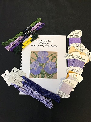 click here to view larger image of Jeff's Purple Irises Stitch Guide (books)