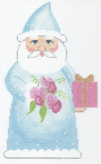 click here to view larger image of April Birthstone Santa (hand painted canvases)