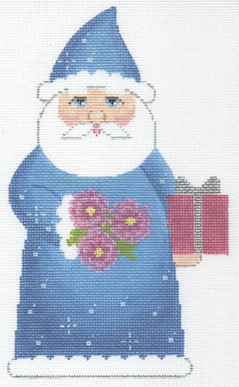click here to view larger image of September Birthstone Santa (hand painted canvases)