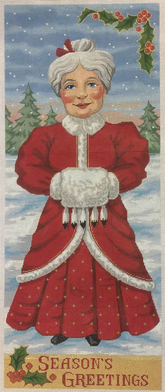 click here to view larger image of Mrs. Santa Season's Greetings - 13M (hand painted canvases)