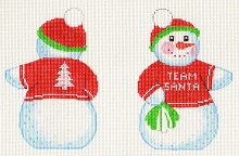 click here to view larger image of Team Santa Snowman (hand painted canvases)