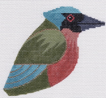 click here to view larger image of Turquoise Browed Motmot (hand painted canvases)