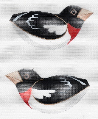 click here to view larger image of Red Breasted Grosbeak (hand painted canvases)