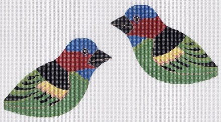 click here to view larger image of Glisten Finch (hand painted canvases)