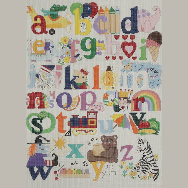 click here to view larger image of My First Alphabet (hand painted canvases)