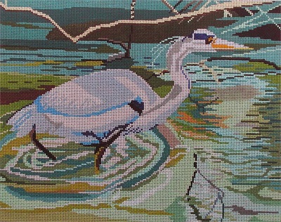 click here to view larger image of Heron (hand painted canvases)