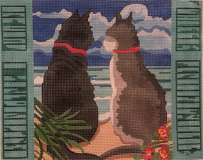 click here to view larger image of Cats Visiting the Sea (hand painted canvases)