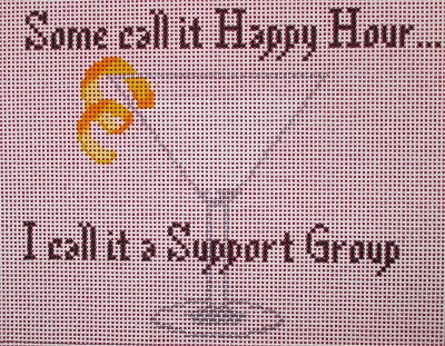 click here to view larger image of Some Call It Happy Hour - Support Group (hand painted canvases)