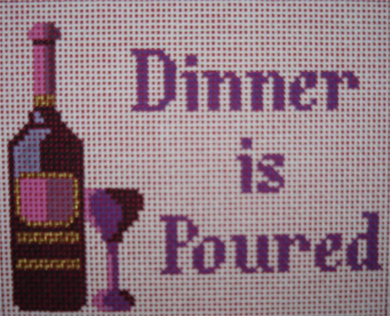 click here to view larger image of Dinner is Poured (hand painted canvases)