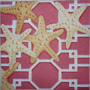 click here to view larger image of Starfish / Lattice (hand painted canvases)