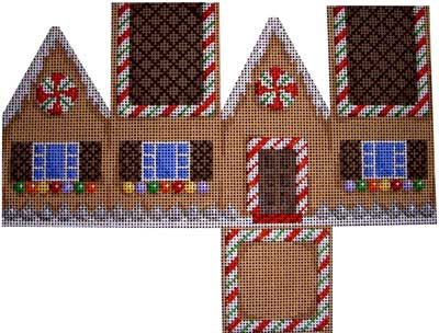 click here to view larger image of Gingerbread Cottage - Chocolate Roof (hand painted canvases)