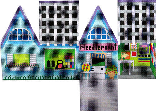 click here to view larger image of Needlepoint Store Cottage (hand painted canvases)