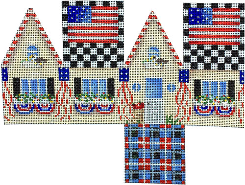 click here to view larger image of Americana Cottage (hand painted canvases)