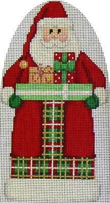 click here to view larger image of Gifts / Plaid Santa (hand painted canvases)