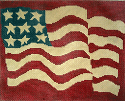 click here to view larger image of Red Waving Flag (hand painted canvases)