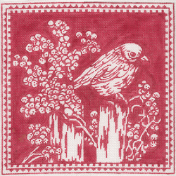 click here to view larger image of Red Bird Toile (hand painted canvases)