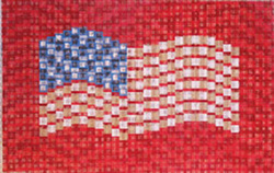 click here to view larger image of Flag of Check (hand painted canvases)