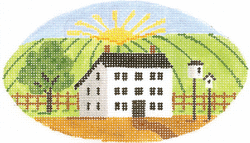 click here to view larger image of Sunshine Farm Oval (hand painted canvases)