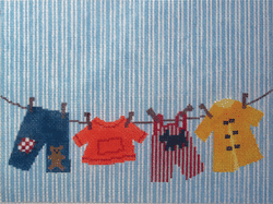 click here to view larger image of Little Boy Laundry Line Birth (hand painted canvases)