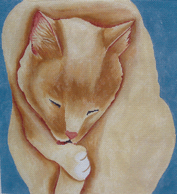 click here to view larger image of Cat Bathing (hand painted canvases)