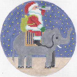 click here to view larger image of Santa Riding Elephant (hand painted canvases)