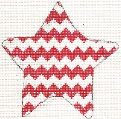 click here to view larger image of Red Chevron (hand painted canvases)