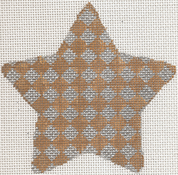 click here to view larger image of Star - Burlap Diamonds (hand painted canvases)