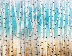 click here to view larger image of Birch Trees (hand painted canvases)