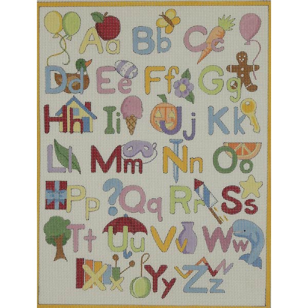 click here to view larger image of Upper and Lower Alphabet (hand painted canvases)