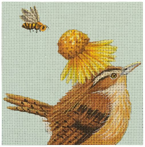 click here to view larger image of Birds and Bees (hand painted canvases)