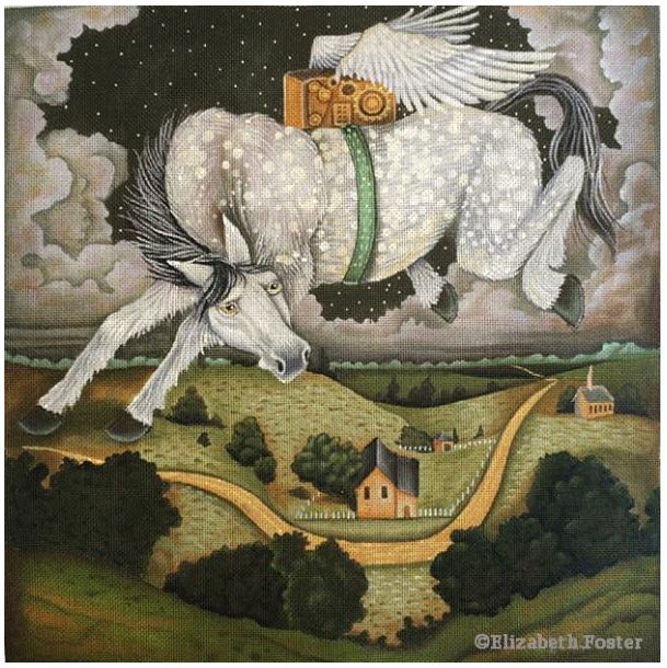 click here to view larger image of Flying Musical Horse (hand painted canvases)