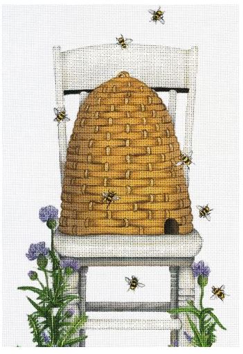 click here to view larger image of Bee Hive Chair (hand painted canvases)