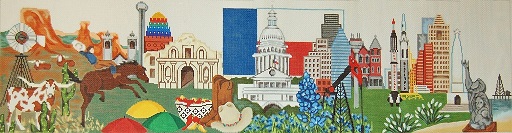 click here to view larger image of Texas Wall Hanging (hand painted canvases)
