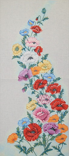 click here to view larger image of Floral Wall Hanging (hand painted canvases)