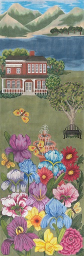 click here to view larger image of Garden at The Lake Wall Hanging (hand painted canvases)