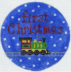 click here to view larger image of First Christmas Train (hand painted canvases)
