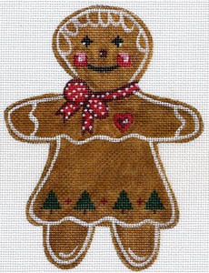 click here to view larger image of Gingerbread Girl - Shaped (hand painted canvases)