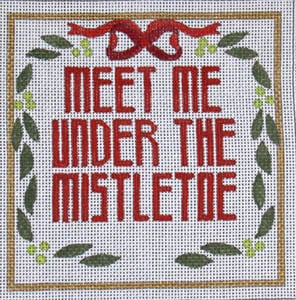 click here to view larger image of Meet me under the mistletoe (hand painted canvases)