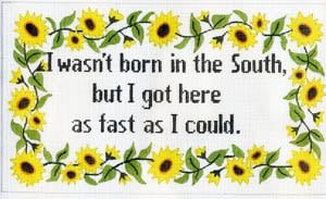 click here to view larger image of I wasn't born in the south... (hand painted canvases)