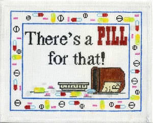 click here to view larger image of There's a pill for that (hand painted canvases)