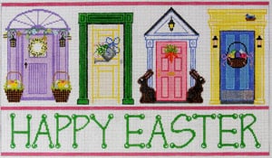 click here to view larger image of Easter Doors (hand painted canvases)