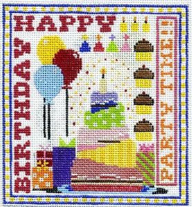 click here to view larger image of Birthday Sampler (hand painted canvases)