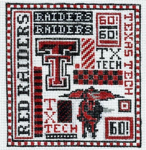 click here to view larger image of Texas Tech (hand painted canvases)