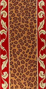 click here to view larger image of Leopard Skin w/ Red and Gold Leaf Border (hand painted canvases)