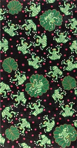 click here to view larger image of Frogs on Polka Dots w/ Black Background (hand painted canvases)