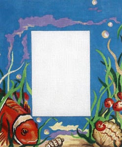 click here to view larger image of Underwater Fish Scene Blue Background (hand painted canvases)